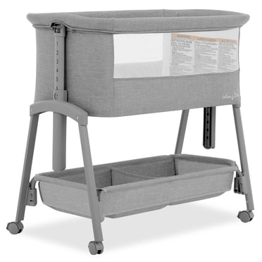 Dream On Me Calypso Portable Bassinet With Wheels, Gray