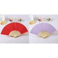 thumbnail image 1 of (2-Pack) Rinsvye Solid Fan Folding Wooden Fans for Wedding Party Wedding Hand Dance Wedding Decorations for Women Held Silk Pattern Color Tissue Pom Poms Decorations Tools & Home Improvement, 1 of 4