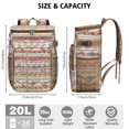 thumbnail image 3 of Hippie Retro Style Colorful Abstract Insulated Backpack Cooler - 20L Soft Cooler Bag, Geometric, 3 of 6