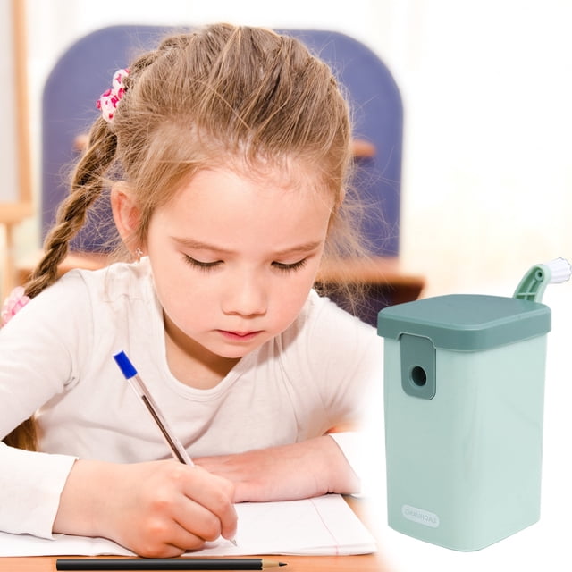 Leutsin Manual Pencil Sharpener ,Long Point Pencil Sharpener,Hand Crank Colored Pencils Sharpener with Stronger, Helical Blade for Various Pencils, Learning Tool, Easy to Operate (8-20mm)