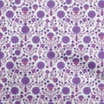 thumbnail image 1 of oneOone Georgette Viscose Purple Fabric Florals Craft Projects Decor Fabric Printed By The Yard 42 Inch Wide, 1 of 4
