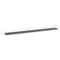 thumbnail image 4 of vidaXL Bookshelf Boards 4 pcs High Gloss Grey 100x10x1.5 cm Engineered Wood, 4 of 4