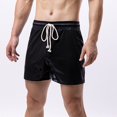 thumbnail image 1 of Styesk Mens Shorts Man Solid-Color Casual Sports Breathable Running Training Drawstring Pocket Shorts, 1 of 6