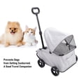 thumbnail image 4 of Foldable Pet  with Canopy, Waterproof 4 Wheels Dog  for Small Dogs and Cats, Portable Cat Strollers with Sun Shades, Adjustable Handle & Breathable Mesh, 4 of 7