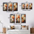 thumbnail image 4 of Designart "Chrysanthemums Autumn composition I" Floral & Botanical Framed Wall Art Set Of 3 - Beige Chrysanthemums Frame Gallery Set For Office Decor, 4 of 6