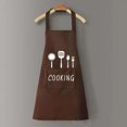 thumbnail image 3 of Household Kitchen Cooking Aprons Apron for Husband Wife Gifts Coffee B 1, 3 of 7