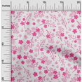 thumbnail image 2 of oneOone Viscose Jersey Fuschia Pink Fabric Asian Floral Sewing Material Print Fabric By The Yard 60 Inch Wide, 2 of 4