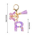 thumbnail image 2 of TopLLC Tools&Home Improvement Initial Letter Keychains For Women Tassel Purple Cute Car Keychain For Wallet Backpack Bag A chopper, 2 of 4
