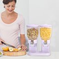 thumbnail image 1 of EGNMCR Small Barrel Cereal Machine Breakfast Cereal Grain Dispenser Kitchen Oatmeal Storage Tank Snack Storage Tank Double barrel cereal maker, 1 of 7