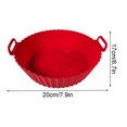 thumbnail image 2 of Red Reusable Fryer Liner In Red Silicone For Air Fryer #43u31, 2 of 4