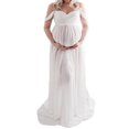 thumbnail image 1 of Julyccc Pregnants Front Split Off Shoulder Maxi Maternity Dress For Photography, 1 of 4