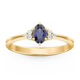 thumbnail image 2 of Birthstone Oval Ring with Shoulder Accents - Blue Sapphire (September), 2 of 5
