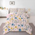 thumbnail image 2 of Erosebridal Ensembles de Couettes Florales à Fleurs Vibrantes Format Simple, Couettes et Duvets Roses, Décor Botanique Rustique, Microfibre 2 Pcs, 2 of 8