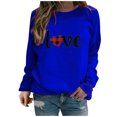 thumbnail image 1 of Hauts à Manches Longues pour Femmes Mode Pull Imprimé Amour Blouse Ample Hauts pour Femmes Manches Longues Mode pour Femmes, 1 of 3