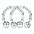 thumbnail image 1 of FcBaudy Nose Ring Hoop Magnetic Horseshoe Rings Stainless Steel Faux Septum Rings Ring ring, 1 of 1