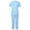 Light Blue, variant on EQWLJWE Nurse Scrubs Uniform Womens Scrubs for Women Set Clearance Nurse Scrubs Costume Women's Cool Stretch V-Neck Top and Cargo Pant Set Plus Size Halloween Scrubs