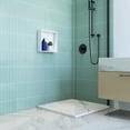 thumbnail image 4 of Emberveil Marble White SMC Shower Base 36" x 36" – Low Profile Anti-Slip Stone Texture with Side Drain, 4 of 6