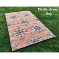 thumbnail image 4 of BalajeesUSA Recycled Outdoor Plastic Patio Rugs Clearance Waterproof RV Camper Rug Large Reversible mats 6'x9' Orange, Lt Yellow, Lt Grey, Black 576, 4 of 4