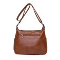 thumbnail image 3 of LinYooLi Soft PU Leather Large Capacity Women Shoulder Bag Solid Color Elegant Messenger Bag Female Simple Wild Style Handbags Sac, 3 of 6
