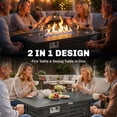 thumbnail image 4 of Outsunny Table de Foyer au Propane avec Housse de Pluie 50 000 BTU Foyer Extérieur, 4 of 9