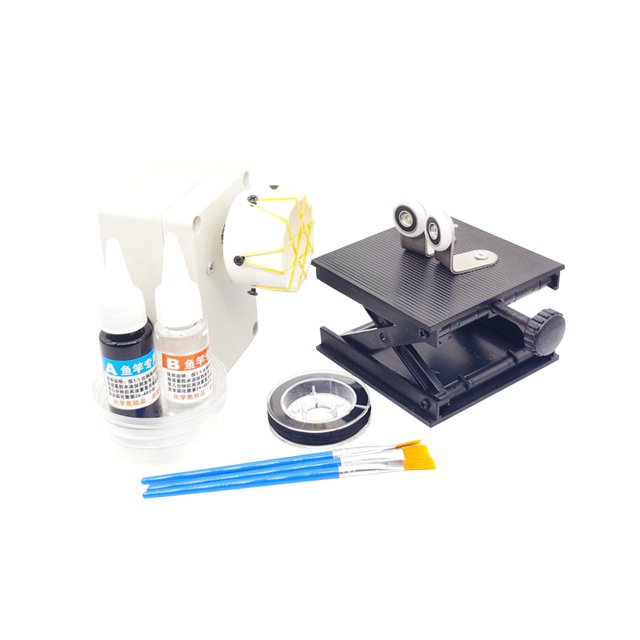 DYNWAVECA Kits de Réparation de Tige d'Enroulement Bricolage Machine d'Enroulement Outils de Séchage Base de Bricolage Portable Fixation de Tige Accessoires d'Enroulement de Tige avec Colle Noire 60g