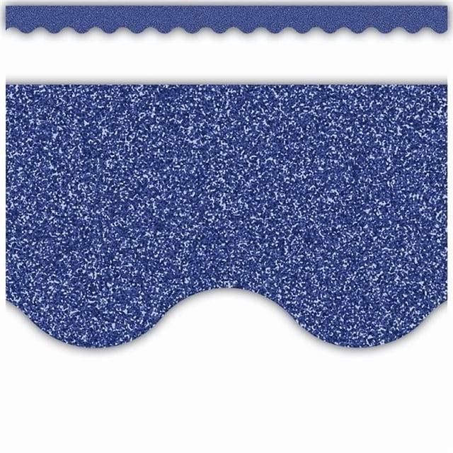 Teacher Created Resources TCR77030 Bordure Festonnée Scintillante Bleu Foncé