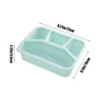 thumbnail image 3 of Yhmxh Home and Kitchen,Kitchen Gadgets Wheats Straw Squares Four Compartments Lunch Box With Transparent Lid Lunch Box Fruit Compartment Refrigerator Fresh Complementary Food Box Plasti C Lunch Boxs, 3 of 6