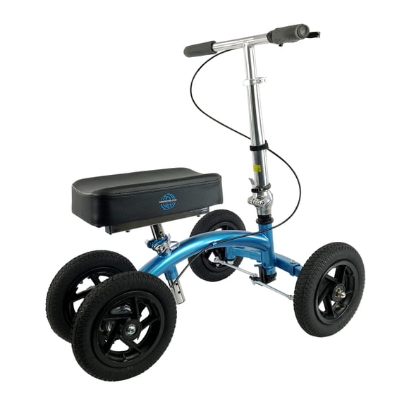 KneeRover QUAD Jr All Terrain Knee Scooter in Metallic Blue