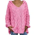 thumbnail image 2 of RKSTN Sweaters for Women Fashion Loose Large Size Color Hood Long Sleeves Sweater Tops Fall Sweaters, 2 of 7