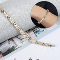 thumbnail image 4 of Harhinhe Bracelet en Forme de Fleur en Acier Inoxydable pour Femme (Argent), 4 of 7