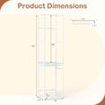 thumbnail image 3 of Gymax Narrow Clothes Rack Heavy Duty Metal Garment Rack w/ Removable Pants Hangers, 3 of 10