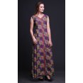 thumbnail image 3 of Bimba Robe Longue Florale pour Femme, Fête, Col en V, Fente avant, Sans Manches, Maxi - Xxx-Grand, 3 of 5