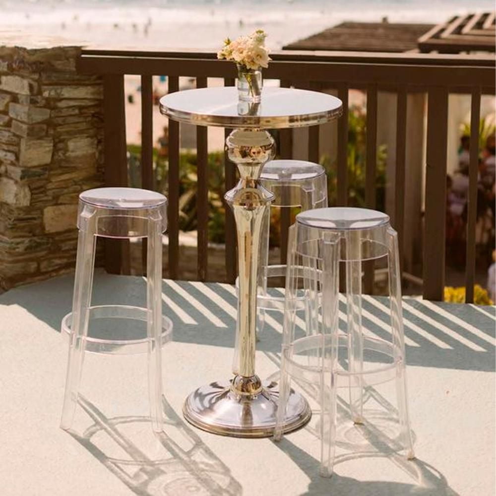 Tabouret de bar en plastique transparent Heavenly Collection LOT DE 2