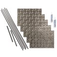 thumbnail image 1 of FASÄDE Rings Decorative Vinyl Backsplash 15 sq ft Kit in Brushed Nickel, 1 of 6