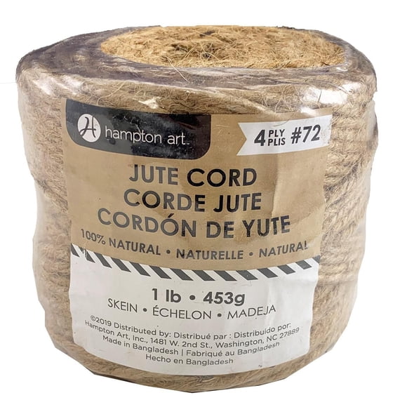Hampton Art 100% Natural Jute, 4 Ply, on Roll - 1 Pound