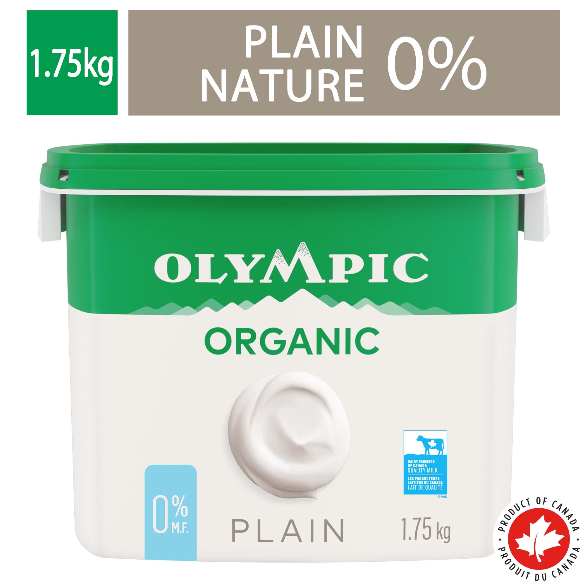 Olympic Yogourt Biologique Nature 0 %, 1.75kg
