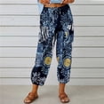 thumbnail image 2 of 2025 Women High Waist Pants Casual Pants for Women Plus Size with Pockets Drawstring Capri Pants with Long Pants Rompers for Women Casual Pockets Wide Leg Cropped Drawstring Casual Pants Women, 2 of 8