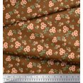 thumbnail image 3 of Soimoi Rayon Fabric Leaves & Flower Floral Print Fabric by Yard 56 Inch Wide, 3 of 3