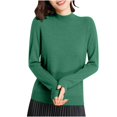 thumbnail image 4 of Penkiiy Chandails d'Automne pour Femmes 2024, Chandail Léger et Doux pour Femmes à Col Rond, Manches Longues, Tricot, Haut, m Vert, 4 of 7