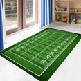 thumbnail image 4 of JUNWELLAmerican Football Field Soft Rug - Indoor/Outdoor Non-Slip Carpet for Living Room  Coffee Table  and Outdoor Use with Playful Sports Design Green, 4 of 8