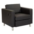 thumbnail image 1 of Chaise Atlantic avec Station de Recharge Simple en Tissu Dillon Noir, 1 of 4