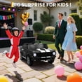 thumbnail image 3 of Licensed Shelby GT350 12V Kids Electric Ride-On Car – Parental Remote Control, Adjustable Speeds, LED Headlights, wireless Music, Safety Belt, Spring Suspension, Battery Powered, Black, 3 of 8
