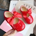 thumbnail image 2 of Chaussures en Cuir Princesse Enfants Tout-Petits Sandales Nœud Filles Nourrisson Bébé Chaussures Bébé Rouge 16/3 M-6 m, 2 of 2