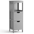 thumbnail image 1 of Costway Armoire de Salle de Bain en Bois pour Plancher, Rangement Multifonction, Support, Organisateur, Gris, 1 of 9
