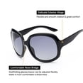 thumbnail image 4 of Mistaha Lunettes Surdimensionnées pour Femmes avec Forte Protection contre la Lumière Classiques Vintage Grande Monture Lunettes pour Dames Mode Rétro Extérieur Conduite Lunettes 3113Bright Black, 4 of 8