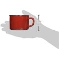 thumbnail image 3 of Abbott Collection Enamel Look Cappucino Cup - Stoneware Mug, Red, 8oz (2.5" H), 3 of 3