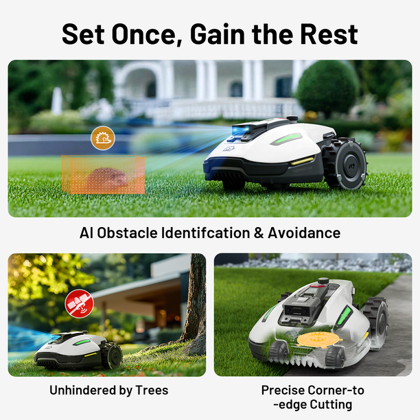 Mammotion YUKA Mini 600H Robot Lawn Mower,Reception 0.15 Max 0.3