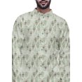 thumbnail image 4 of Atasi Long Sleeve Kurta Printed Button Down Asymmetric Designer Kurta For Boys, 4 of 5
