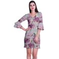thumbnail image 1 of Moomaya Robe Courte Imprimée pour Femmes, Manches Évasées, Coupe Droite, Robes pour Femmes, Vêtements d'Été Décontractés, 1 of 6