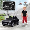 thumbnail image 3 of Qaba 12V Audi Q8 Licensed Electric RC Car for Kids, Toddler Ride on Toys Gift, Black, 3 of 10